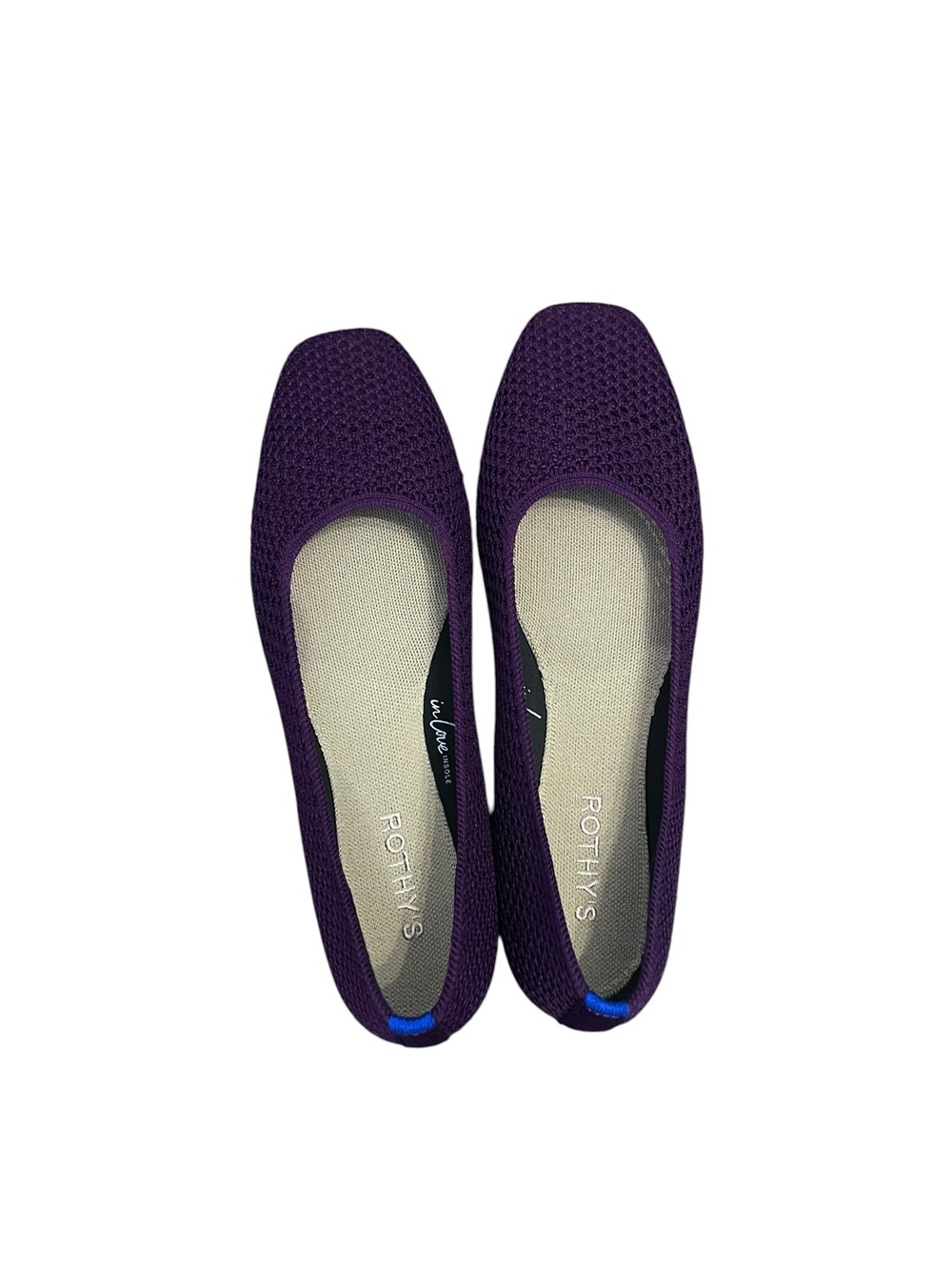 Rothy's Women's The Max Square Plum Mesh Flats Size 11.5 NWOT